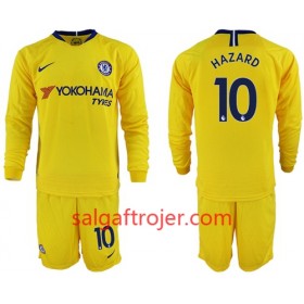 Chelsea Fodboldtrøjer Hazard 10 Børn Udebanesæt 2018/19 Langærmet